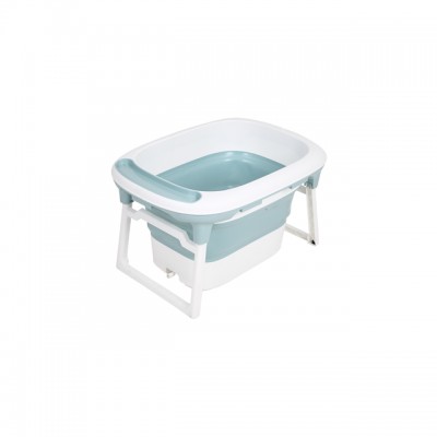 Baby Folding tub, Infant Collapsible Portable Shower Basin with Non Slip Mat easy for travelling baby foldable bathtub